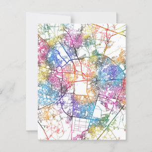 Vadodara Gujarat City Map Postcard