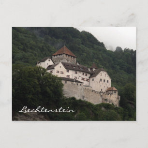 vaduz castle hill postcard