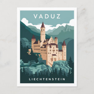 Vaduz Castle Liechtenstein Vintage Travel Postcard