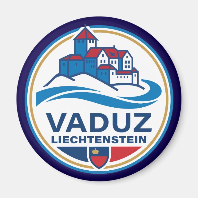 Vaduz Liechtenstein Europe Magnet (Front)