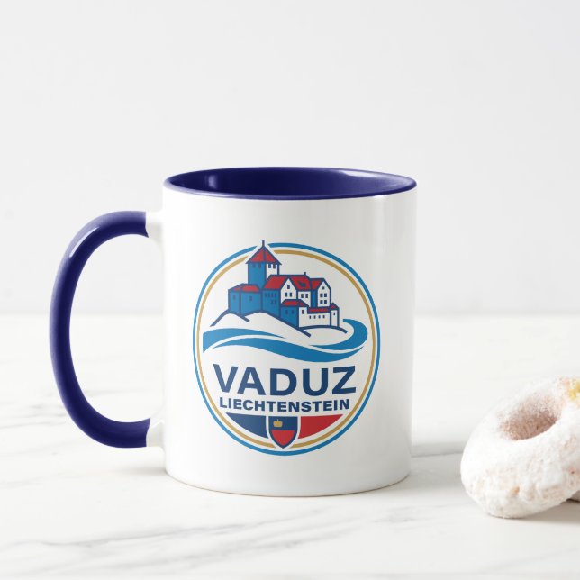 Vaduz Liechtenstein Europe Mug (With Donut)