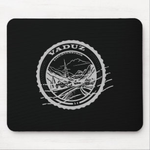 Vaduz Liechtenstein Travel Vintage Sign Stamp Mouse Pad