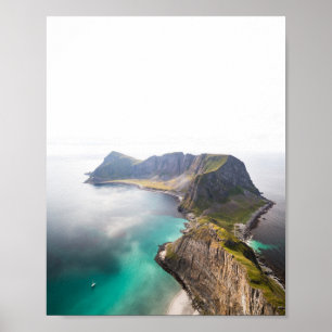 Vaeroy Lofoten Cliff Poster