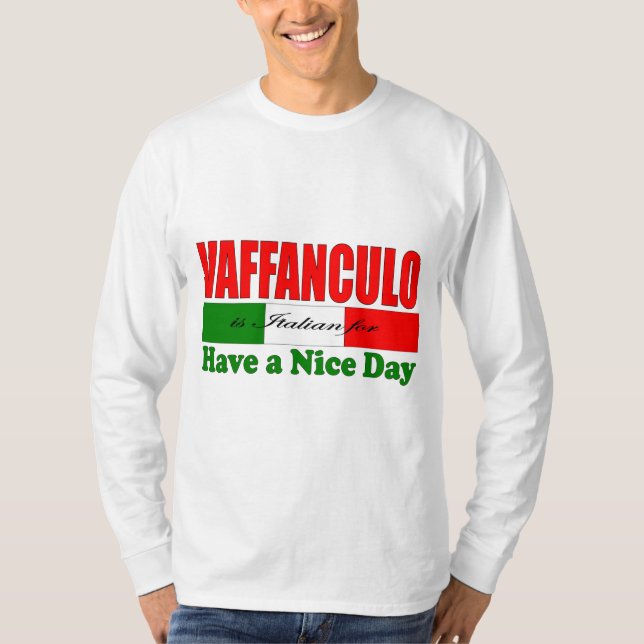 Vaffanculo is Italian for Have a Nice Day! T-Shirt (Front)