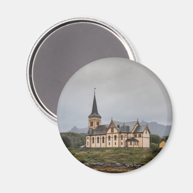 Vagan Church Lofoten Magnet (Front/Back)