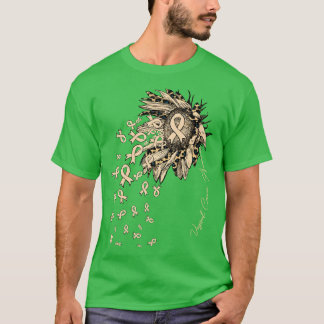 Vaginal Awareness Sunflower ribbon flowers fall T-Shirt
