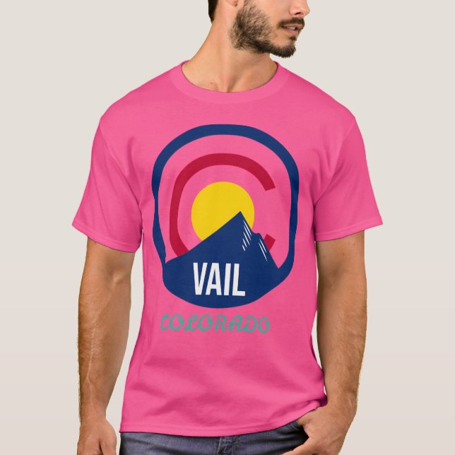 Vail Colorado Flag Active T-Shirt (Front)