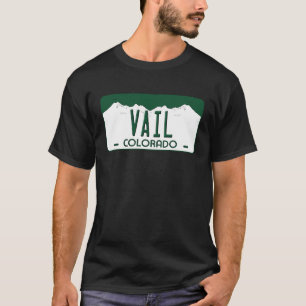 Vail Colorado License Plate T-Shirt