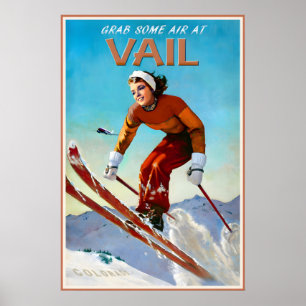 Vail Colorado Marilyn Monroe Snow Ski Winter Poster