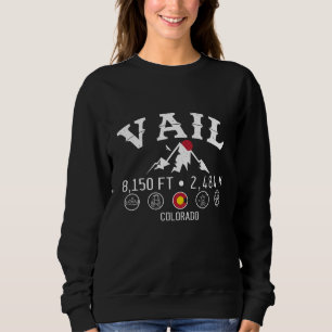 Vail Colorado Mountain Minimalist Souvenirs Sweatshirt