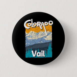 Vail Colorado Mountain State Rocky Mountains Tee S 6 Cm Round Badge