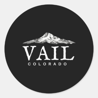 Vail Colorado Mountain Town Classic Round Sticker