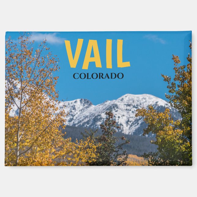 Vail Colorado Mountains Souvenir Magnet  (Front)
