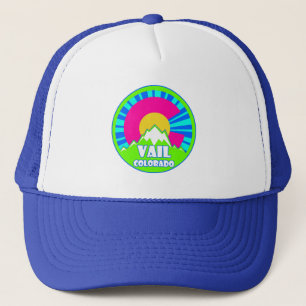 Vail Colorado neon mountains hat