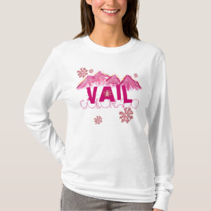 Vail Colorado pink themed mountain hoodie T-Shirt