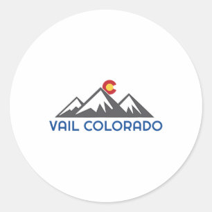 Vail, Colorado Rocky Mountain Classic Round Sticker