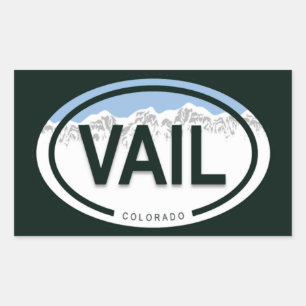Vail Colorado Rocky Mountain Rectangular Sticker