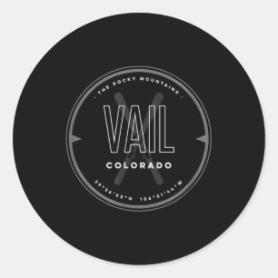 Vail Colorado Ski Classic Round Sticker