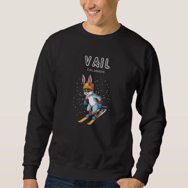 Vail Colorado  Ski Rabbit Sweatshirt (Front)