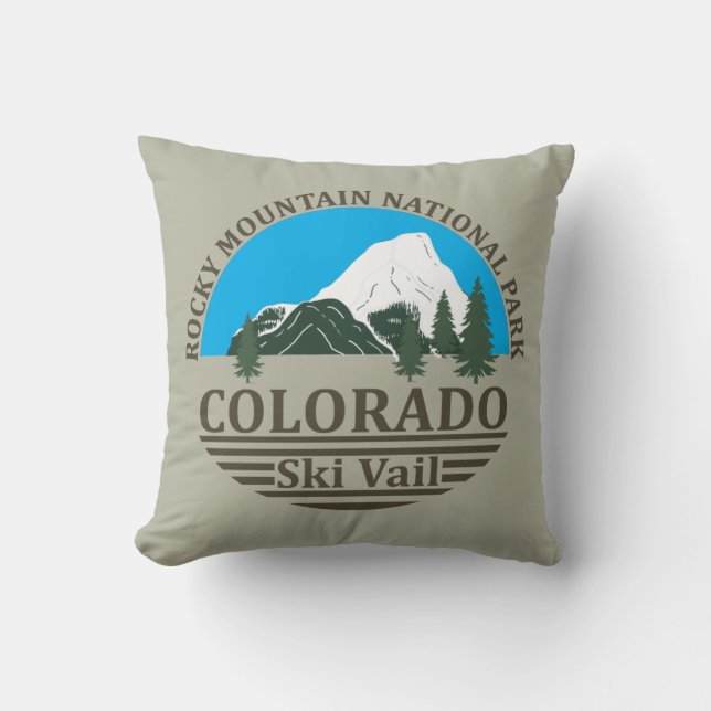 Vail Colorado ski resort Cushion (Front)