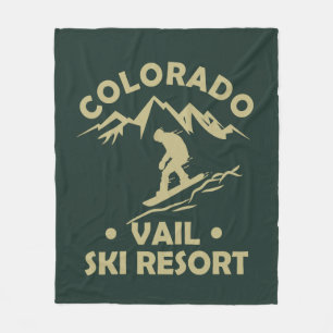 Vail Colorado ski resort Fleece Blanket