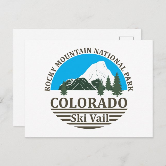 Vail Colorado ski resort Holiday Postcard (Front/Back)