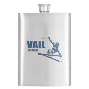 Vail Colorado Skier Hip Flask