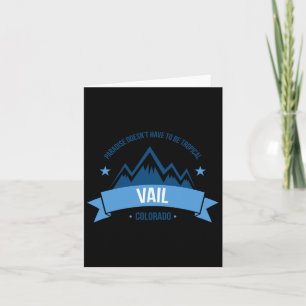 Vail Colorado Skiing Resort Vacation T Shirt Snowb Card
