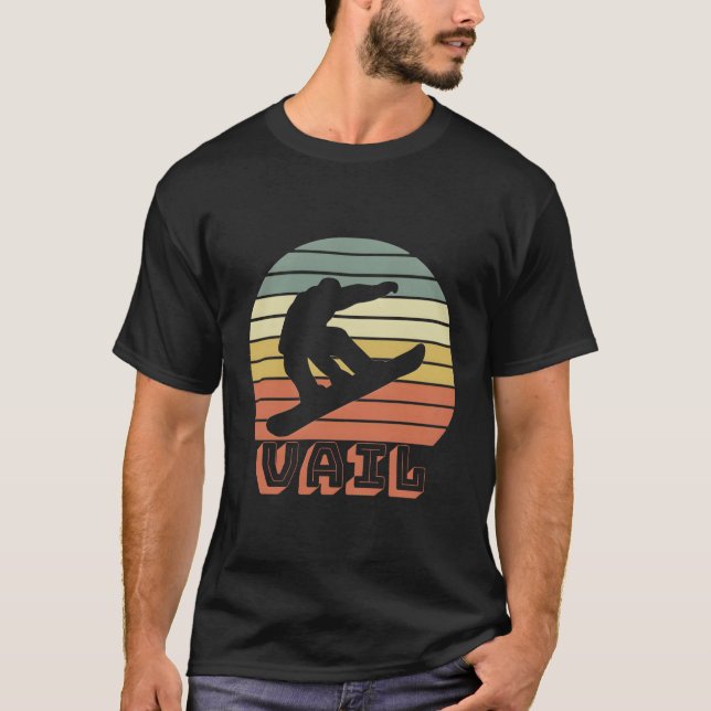 Vail Colorado Snowboarder Adventure T-Shirt (Front)
