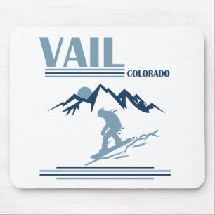 Vail Colorado snowboarding Mouse Pad