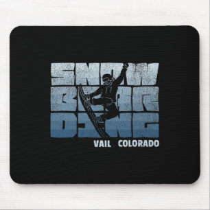 Vail Colorado Snowboarding Resort Cool Vintage Sno Mouse Pad