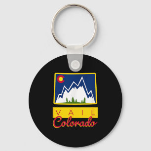 Vail Colorado T Shirt For Skiing Vacation  Key Ring