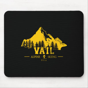 Vail Colorado Usa Ski Resort Alpine Skiing Souveni Mouse Pad