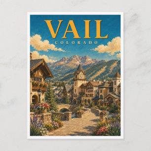 Vail Colorado Vail Village GeoSaga Postcard