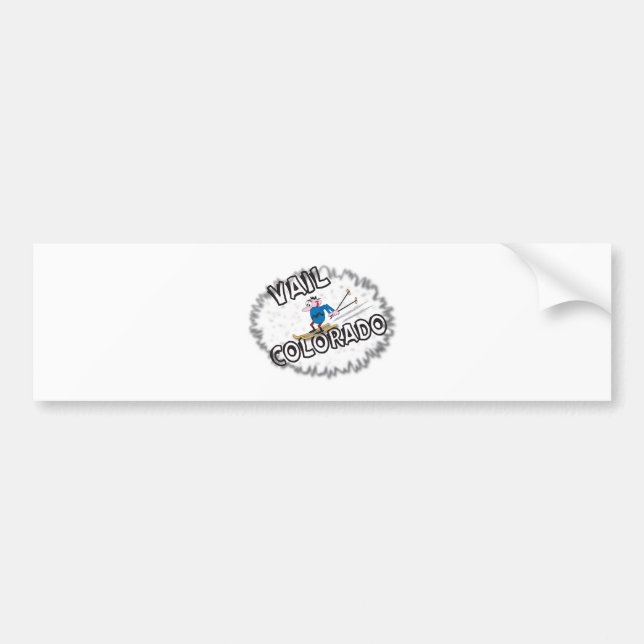 Vail Colorado - with Clive Bumper Sticker (Front)
