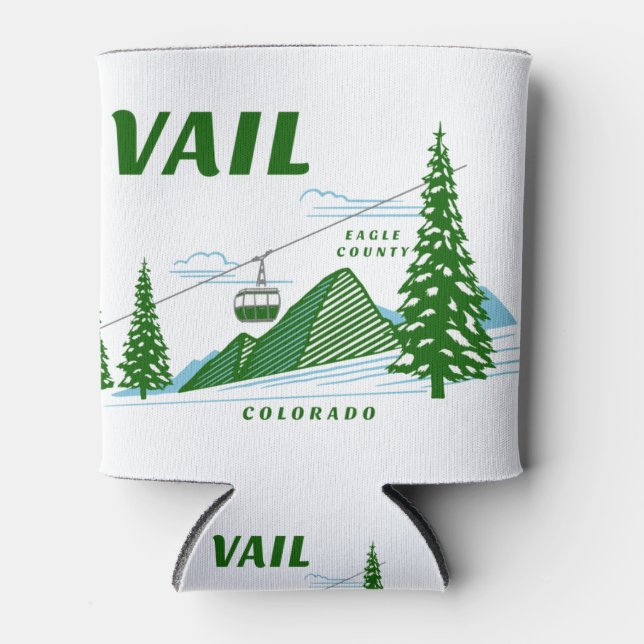 Vail Eagle County Colorado Can Cooler (Front)