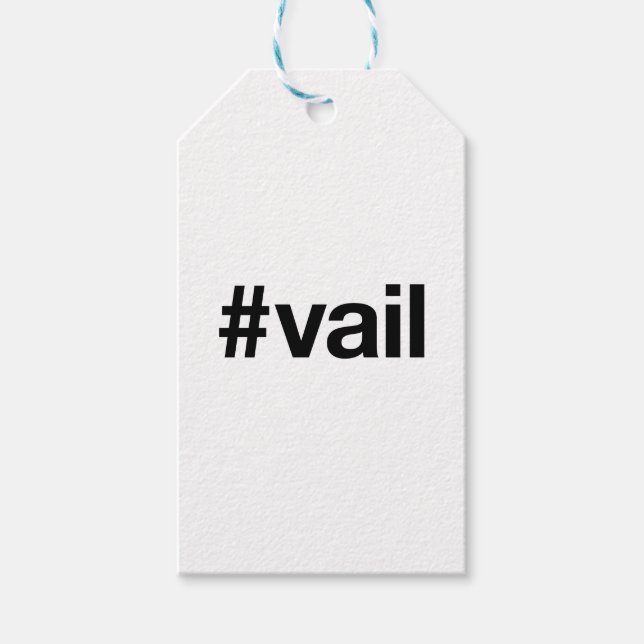 VAIL Hashtag Gift Tags (Front)