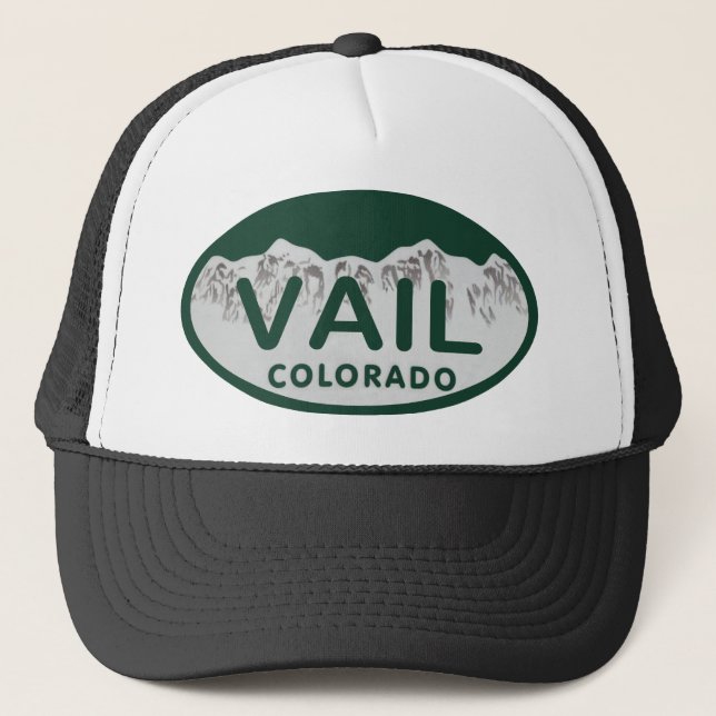 Vail license oval trucker hat (Front)