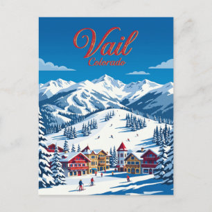 Vail Mountain Resort USA Postcard