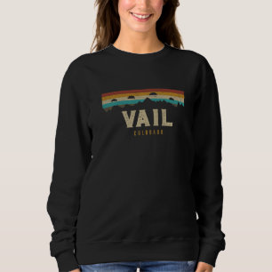 Vail Mountains Colorado Hiking Outdoors Retro Prem Sweatshirt