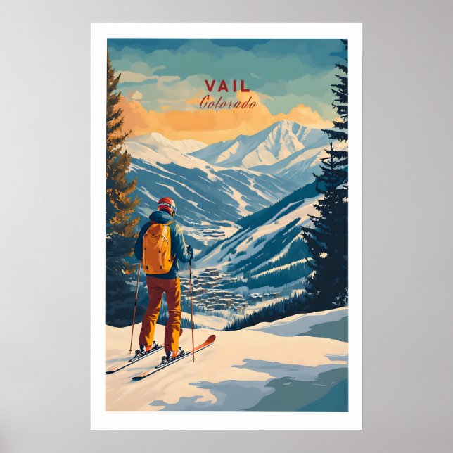 Vail Ski Poster - Colorado 1 (Front)