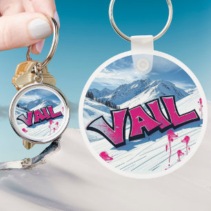 Vail Ski Resort Colorado graffiti accessory Key Ring