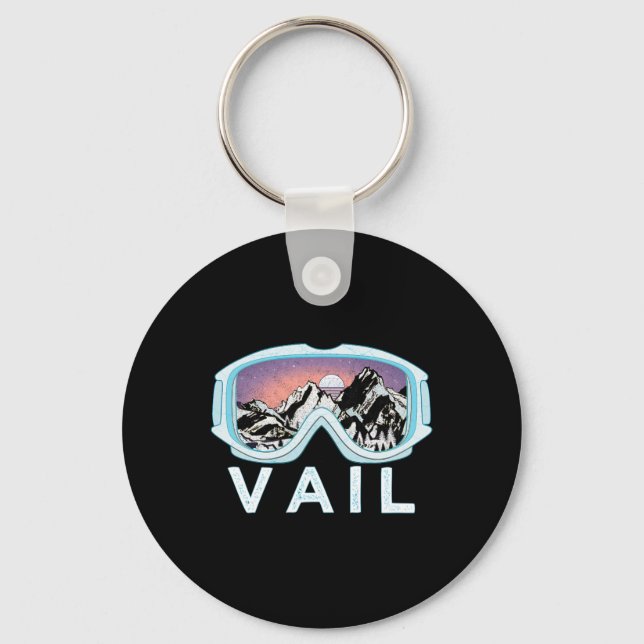 Vail Ski Snowboard Designvail  Key Ring (Front)