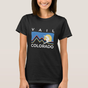 Vail Ski Town Colorado Rocky Mountains Travel Vint T-Shirt