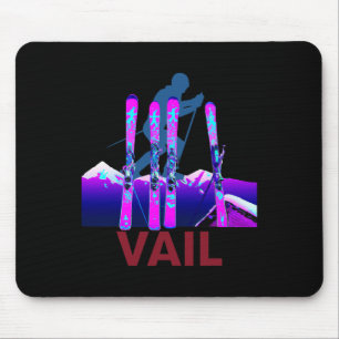 Vail Skiing And Snowboarding Retro 90s Vail Ski Mouse Pad