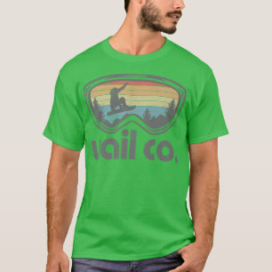 Vail Snowboarding Resort Retro Colorado Snowboard  T-Shirt