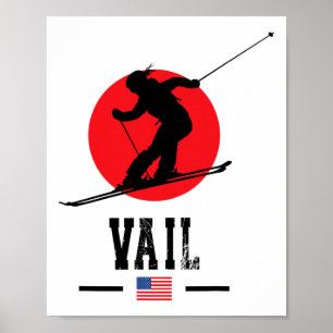 Vail Usa Ski Resort Rocky Mountains American Skiin Poster