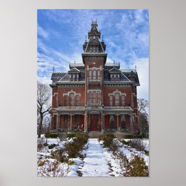 Vaile Mansion, Independence Missouri, at Christmas Poster (Front)