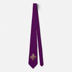 Vajra golden buddhist symbol tie