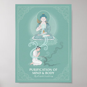 Vajrasattva Purification Tibetan Buddhist Art Poster